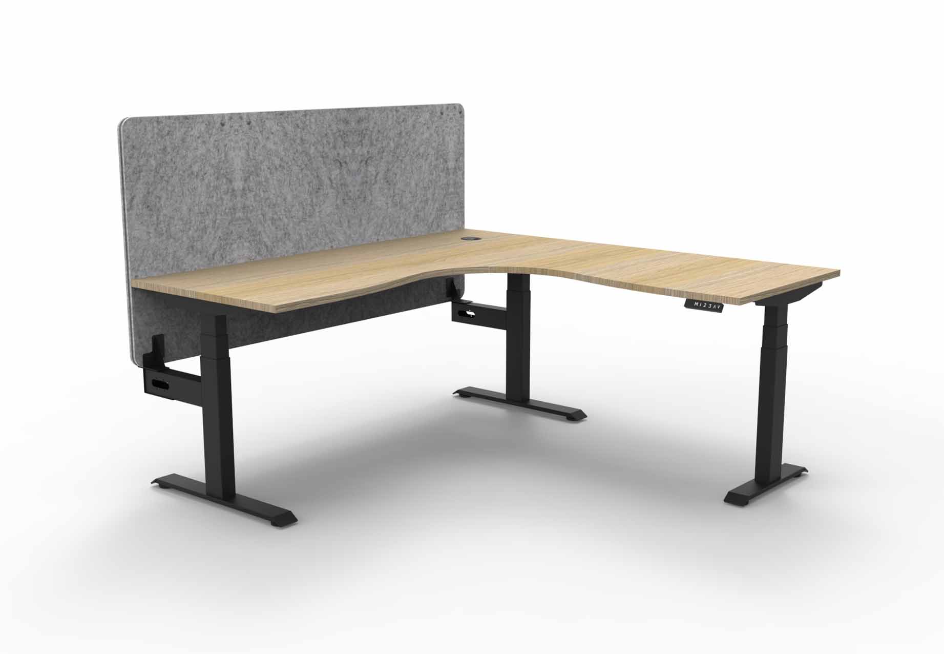 Boost+ Height Adjustable Corner Workstation - with Eco Screen